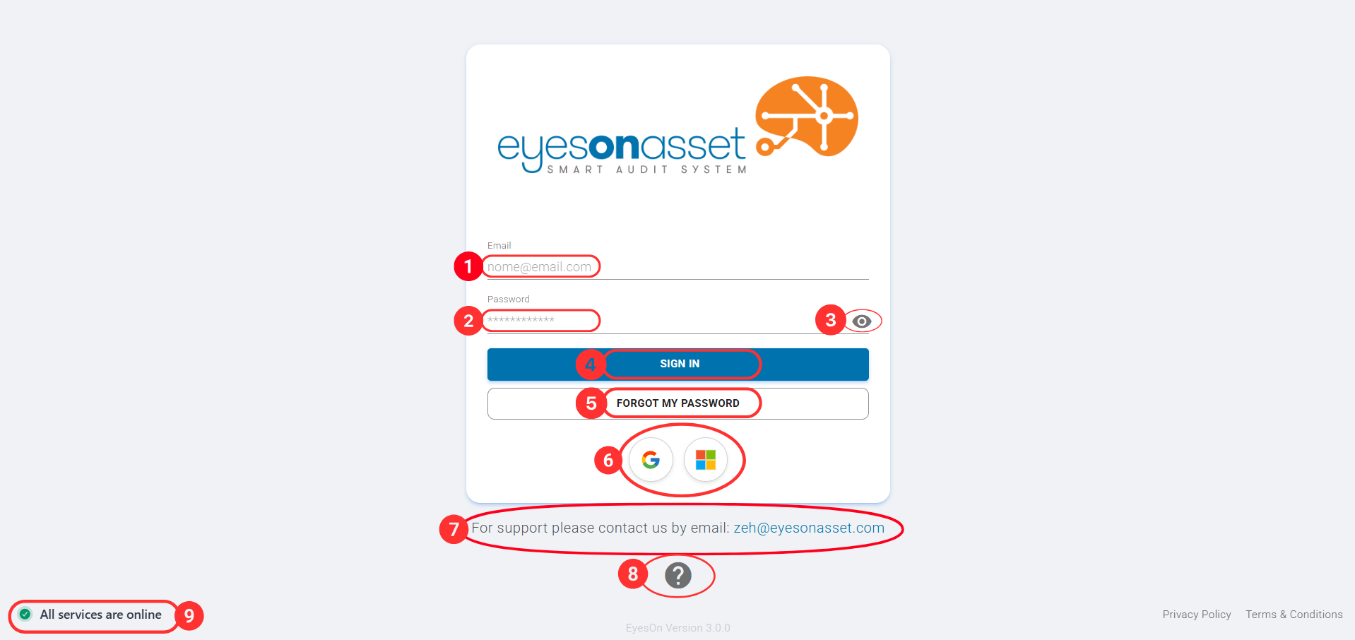 Login Screen Elements