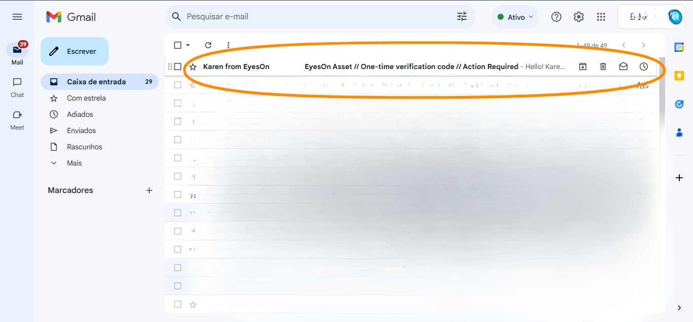Open Email Screenshot